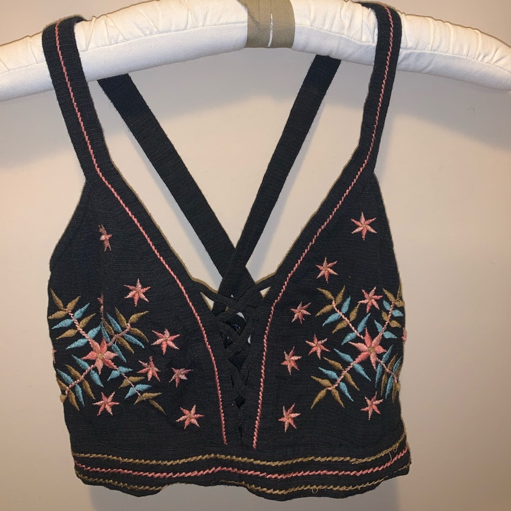 FLORAL CROP TANKTOP